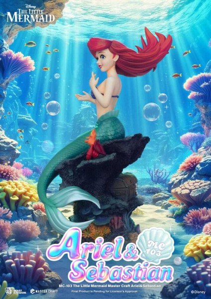 Figura Master Craft Ariel y Sebastián La Sirenita 42 cm - DISNEY MASTERCRAFT