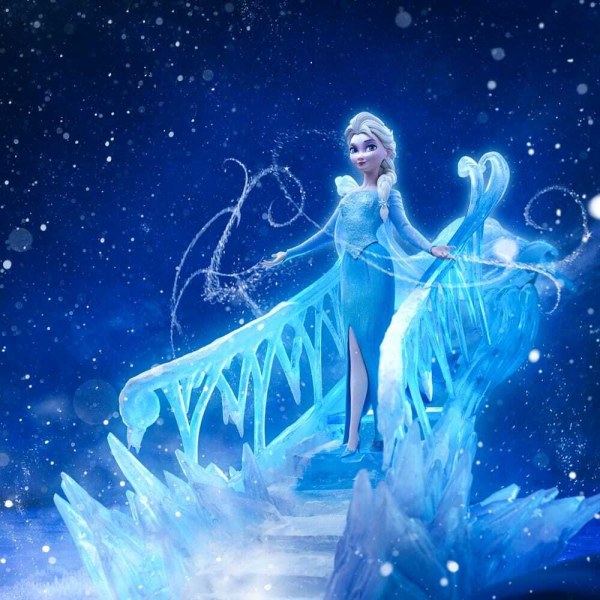 Figura de Elsa a escala 1 de Frozen, 10 cm