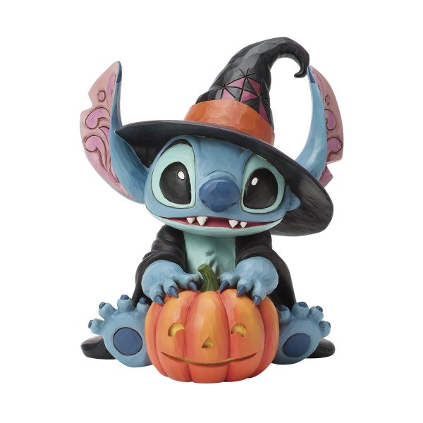 STITCH COMO LA BRUJA CON JACK-O-LANTERN - DISNEY TRADITIONS