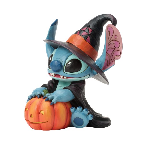 STITCH COMO LA BRUJA CON JACK-O-LANTERN - DISNEY TRADITIONS