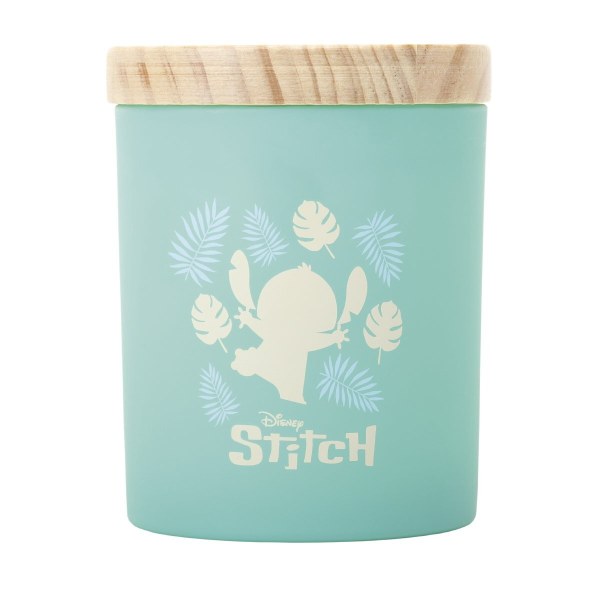 Vela de madera Stitch con hojas de palma y manzana malaya - Disney Lilo & Stitch