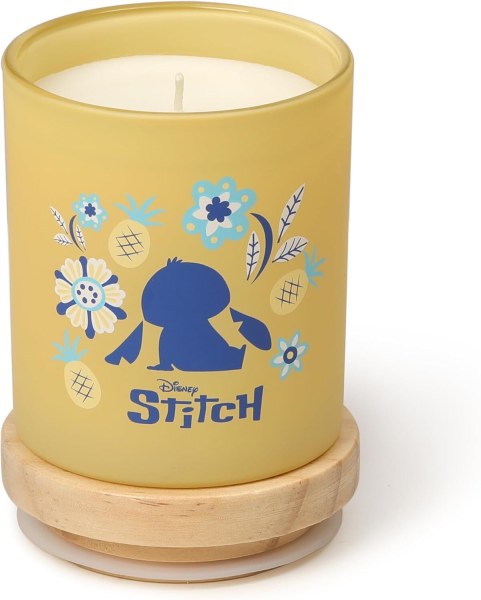 Vela de madera Stitch piña y flor de coco - Disney Lilo & Stitch
