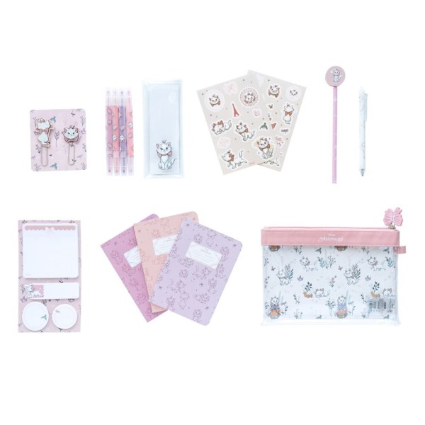SET DE ARTÍCULOS DE PAPELERÍA BONJOUR MARIE - DISNEY LOS ARISTOGATOS