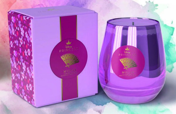 Vela de cristal de Disney Mulán Magnolias y loto