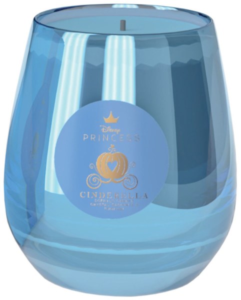 Vela de cristal de Cenicienta de Disney con gardenia y calabaza
