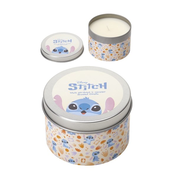 Vela de metal Stitch blanca gardena y coco - Disney Lilo & Stitch