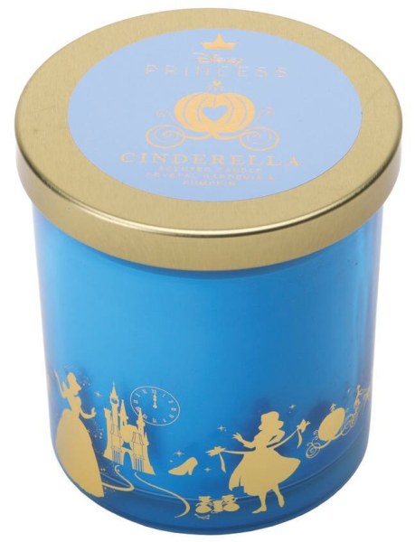 Vela de cristal con tapa de Cenicienta Disney , Gardenia y Calabaza