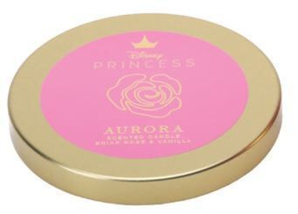 Vela de cristal con tapa - Disney La Bella Durmiente, Rosa Silvestre y Vainilla