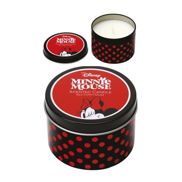 Vela de metal Minnie con almizcle de amapola roja - Disney Mickey y amigos