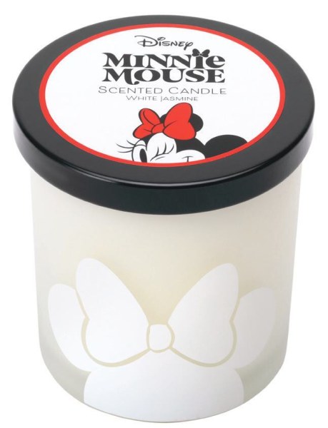 Vela de cristal Disney con tapa, Minnie Mouse, Jasmin blanco