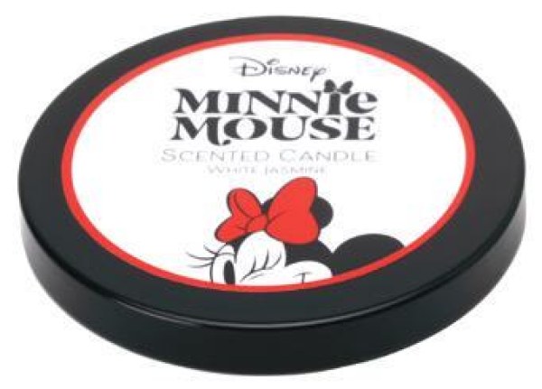 Vela de cristal Disney con tapa, Minnie Mouse, Jasmin blanco