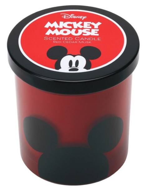 Vela de cristal Disney con tapa, Mickey Mouse, almizcle de cedro rojo