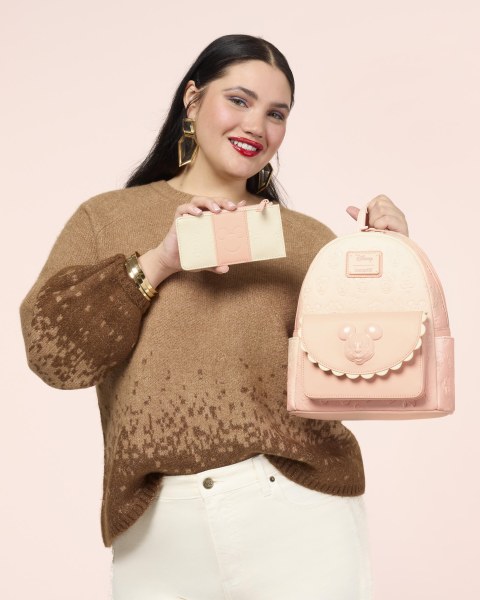 PORTATARJETAS GRANDE CON ESTAMPADO TODO DE MICKEY Y AMIGOS - DISNEY LOUNGEFLY