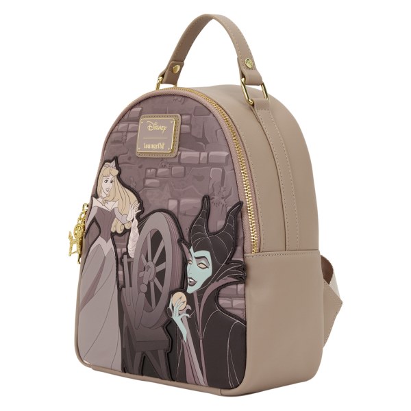 MINI MOCHILA AURORA Y MALÉFICA RUEDA GIRATORIA - DISNEY LOUNGEFLY LA BELLA DURMIENTE