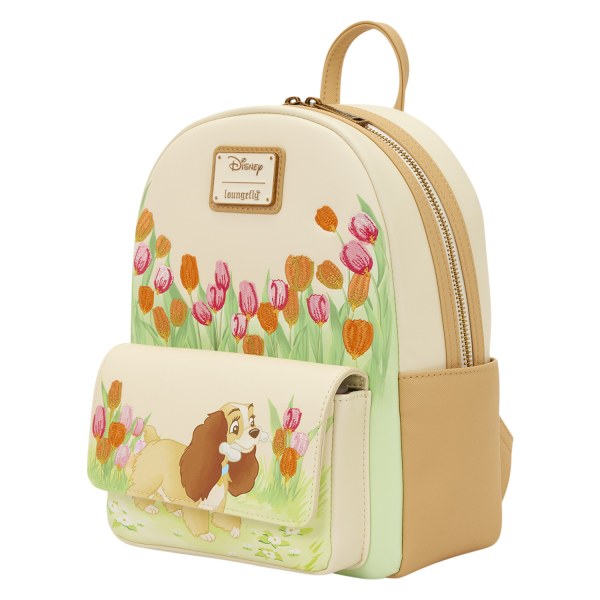 MINI MOCHILA LADY PASTEL TULIPÁN - DISNEY LOUNGEFLY LA DAMA Y EL VAGABUNDO