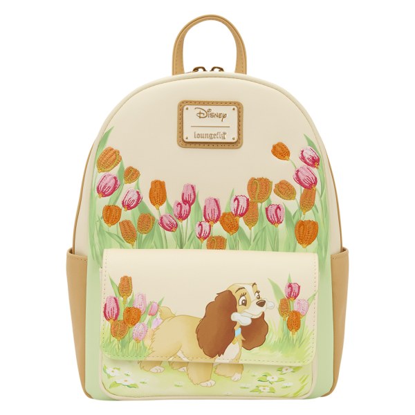 MINI MOCHILA LADY PASTEL TULIPÁN - DISNEY LOUNGEFLY LA DAMA Y EL VAGABUNDO