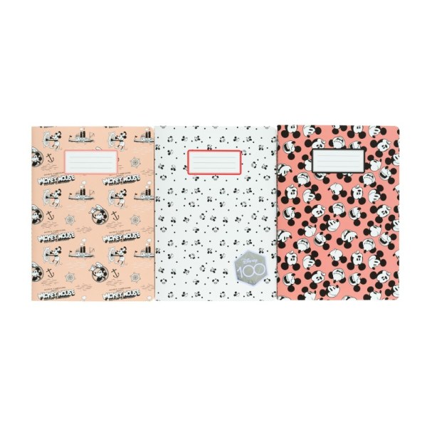 PACK DE 3 CUADERNOS A5 MICKEY MOUSE 100 ANIVERSARIO - DISNEY