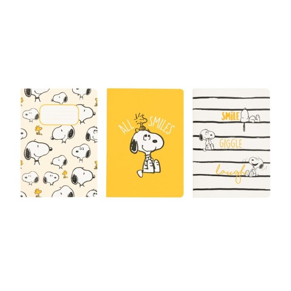 PAQUETE DE 3 CUADERNOS A6 DÍAS DE PEREZA - PEANUTS