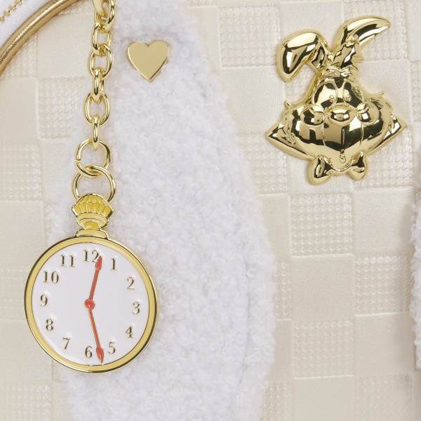 BOLSO DE MANO CONEJO BLANCO - LOUNGEFLY DISNEY ALICIA EN EL PAÍS DE LAS MARAVILLAS