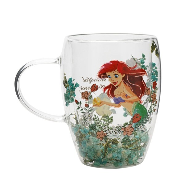 Taza de cristal floral Ariel - Princesa Pastel de Disney