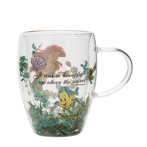 Taza de cristal floral Ariel - Princesa Pastel de Disney