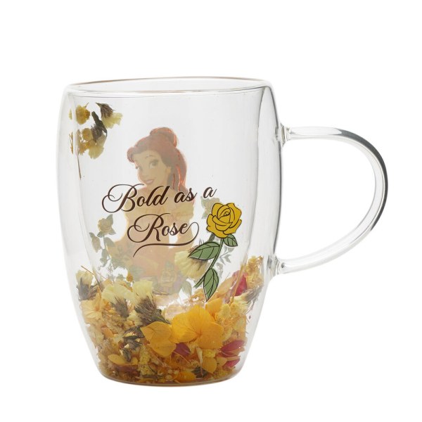 Taza de cristal floral Bella - Disney Pastel Princess
