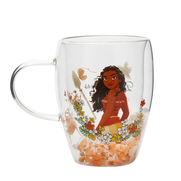 Taza de cristal floral Vaiana - Disney Pastel Princess