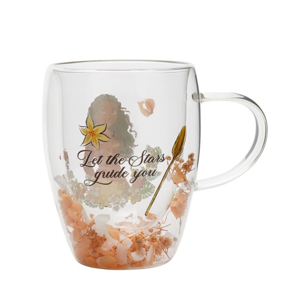 Taza de cristal floral Vaiana - Disney Pastel Princess