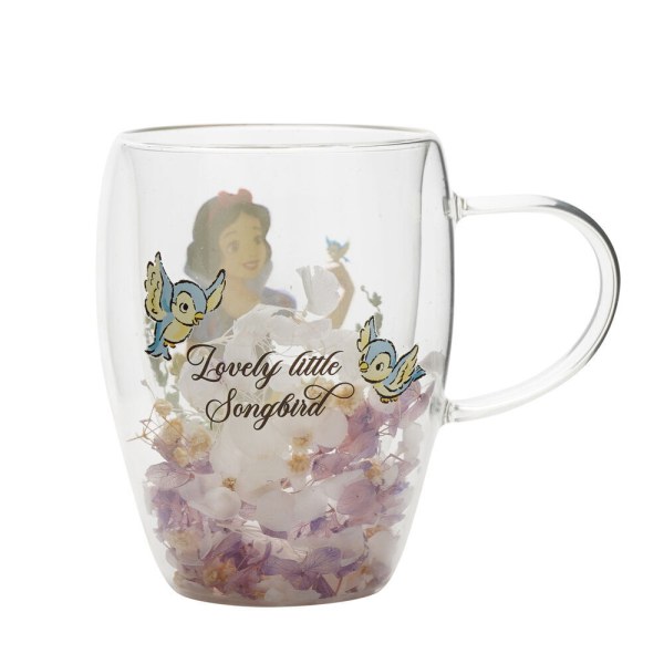 Taza de cristal con diseño floral Blanca Nieves - Disney Pastel Princess
