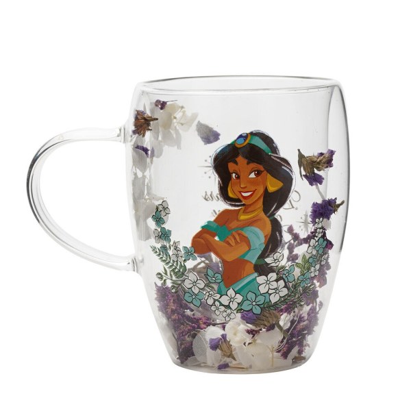 Taza de cristal floral Jasmine - Disney Pastel Princess