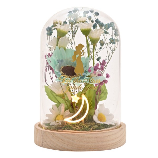 Campana de cristal decorativa iluminada Jasmine - Disney Pastel Princess