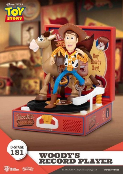 Figura de PVC del tocadiscos de Woody de Toy Story, serie Tocadiscos, 13 cm