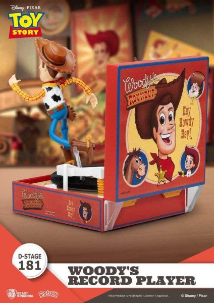 Figura de PVC del tocadiscos de Woody de Toy Story, serie Tocadiscos, 13 cm