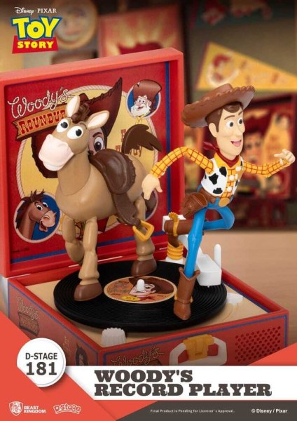 Figura de PVC del tocadiscos de Woody de Toy Story, serie Tocadiscos, 13 cm