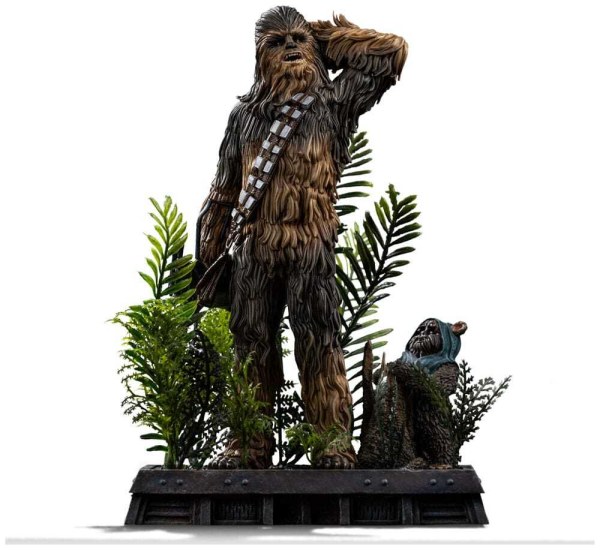 Art Scale Chewbacca y Tokkat 22cm - Iron Studios Star Wars Episodio VI