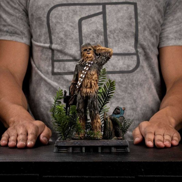 Art Scale Chewbacca y Tokkat 22cm - Iron Studios Star Wars Episodio VI