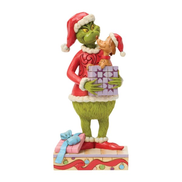 El Grinch sosteniendo un regalo - JIM SHORE GRINCH