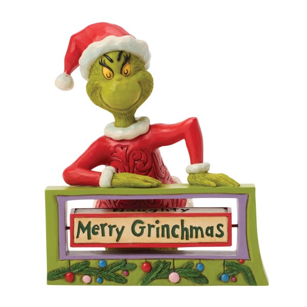 Letrero giratorio del Grinch - JIM SHORE GRINCH