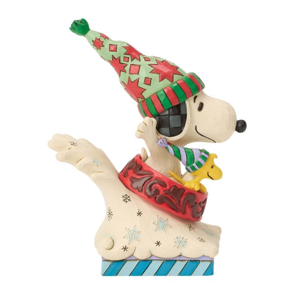 SNOOPY Y WOODSTOCK TRINEO CON RECIPIENTE PARA PERROS - PEANUTS