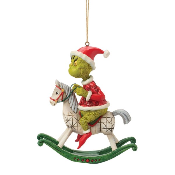 Adorno colgante de El Grinch montando un caballo mecedor - JIM SHORE GRINCH