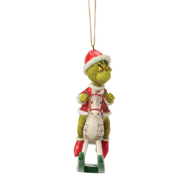 Adorno colgante de El Grinch montando un caballo mecedor - JIM SHORE GRINCH