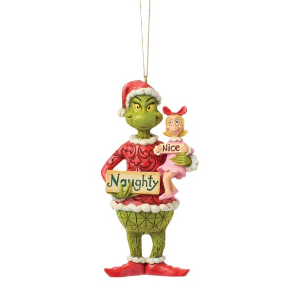 Adorno colgante con el cartel de Ginch y Cindy Lou - JIM SHORE GRINCH