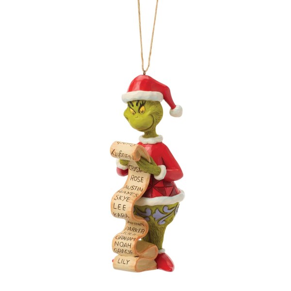 Adorno colgante con la lista del Grinch - JIM SHORE GRINCH