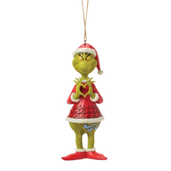 Adorno colgante de manos de corazón de Grinch - JIM SHORE GRINCH