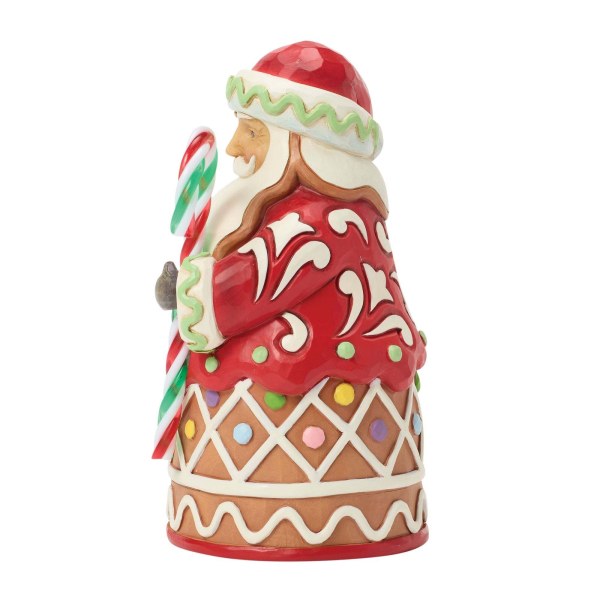 Papá Noel de jengibre con bastón de caramelo (tamaño pinta) - Heartwood Creek
