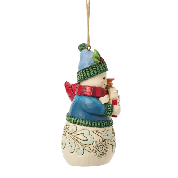 Adorno colgante de muñeco de nieve con regalos - Heartwood Creek