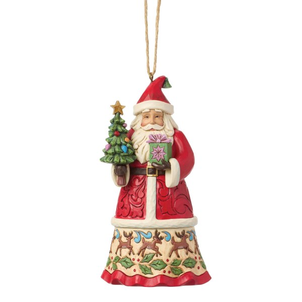 Adorno colgante de Papá Noel con regalos - Heartwood Creek