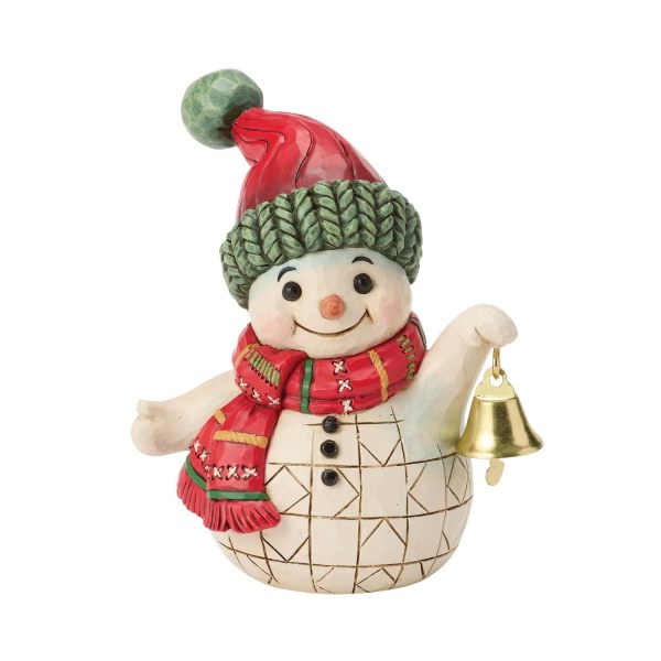 Mini muñeco de nieve con campana - Heartwood Creek