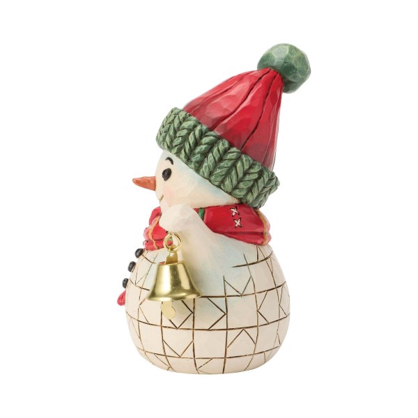 Mini muñeco de nieve con campana - Heartwood Creek