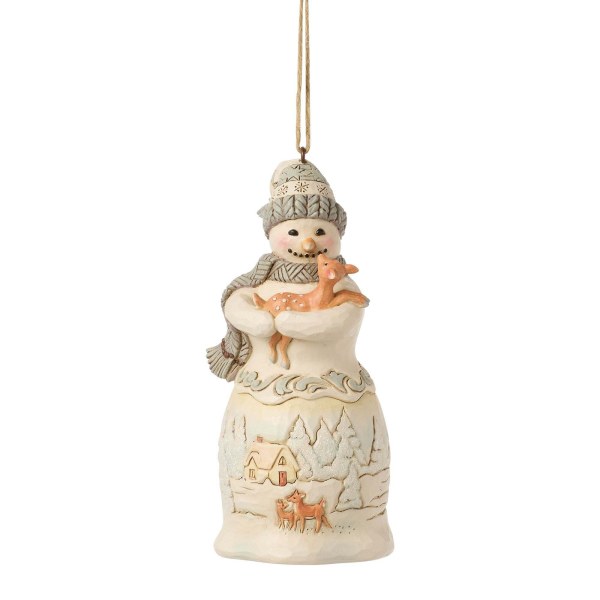 Adorno colgante de muñeco de nieve de WhiteWoodland - Heartwood Creek